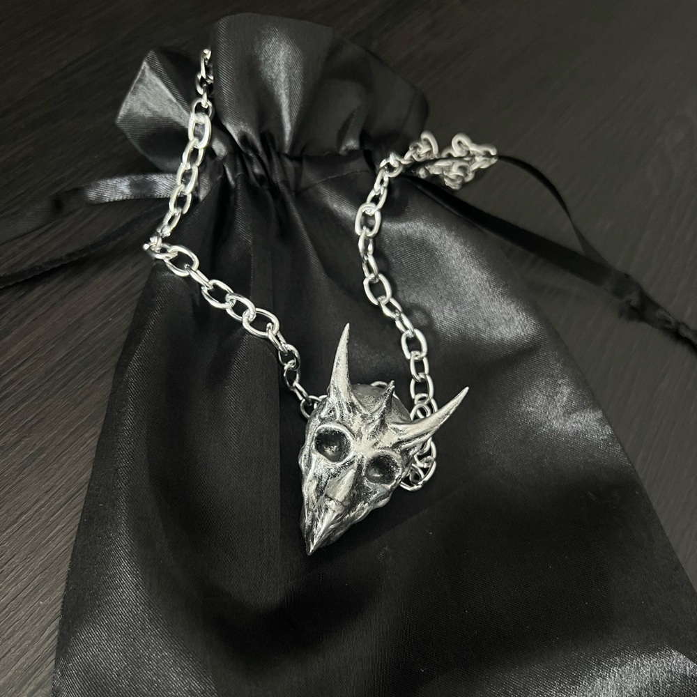 Gothic demon pendant necklace